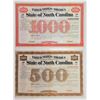 Image 1 : State of North Carolina, ND (ca.1880s), Pair of Specimen Bonds