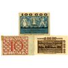 Image 1 : Bochum & Duisburg. 1923-24. Lot of 3 Issued Emergency Notgeld Banknotes.