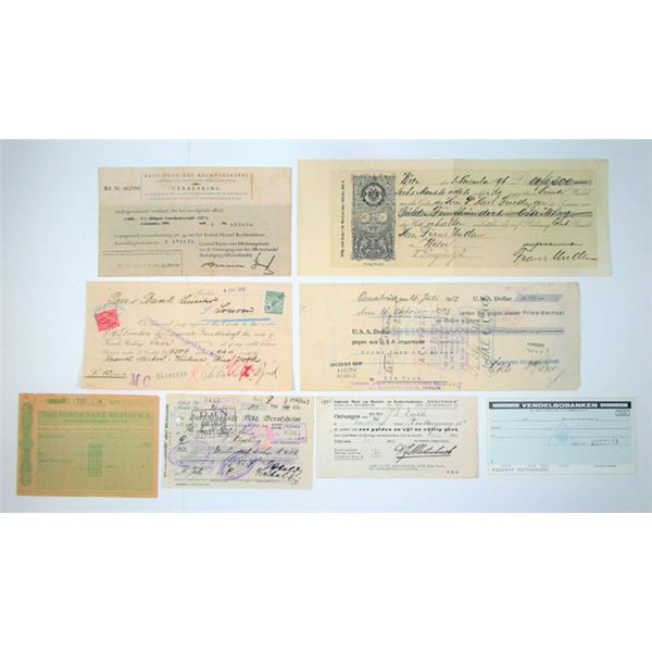 European & South American Group of Unissued, Issued and Cancelled Scrip Notes, Checks, Coupons and F
