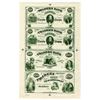 Image 1 : Traders Bank, ND (ca.1850s-1860s), Uncut Reprint Proof Sheet of Banknotes