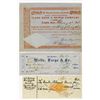 Image 1 : Wells, Fargo & Co., 1872, I.C Check, Revenue Imprinted Check, and, 1853 Bridge and Plank Road Stock 