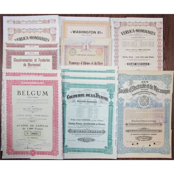Belgium Bond Collection, ca.1900-1940s