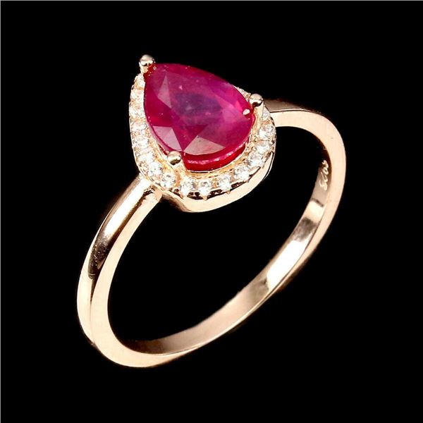 Natural Red Ruby Ring