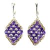 Image 1 : Natural Unheated  Amethyst Sapphire Earrings