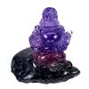 Image 1 : Natural Amethyst Ruby Handcrafted Happy Buddha Carving 113.18ct