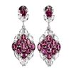 Image 1 : Natural Rhodolite Garnet Aquamarine Earrings