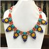 Image 1 : Tibet Natural Stone Tribal Queen Royal Necklace