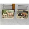 Image 1 : VINTAGE DOUBLE SIDED ANIMAL CARDS