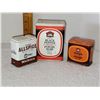 Image 1 : 3 PCS VINTAGE SQUARE TINS - MALKINS/CLUB HOUSE