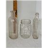Image 2 : TWO OLD MEDICINE BOTTLES AND MASON JAR