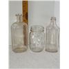 Image 3 : TWO OLD MEDICINE BOTTLES AND MASON JAR
