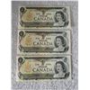Image 1 : LOT OF 3 UNC CONSECUTIVE NUMBERS ONE DOLLAR BILLS $1
