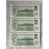 Image 2 : LOT OF 3 UNC CONSECUTIVE NUMBERS ONE DOLLAR BILLS $1