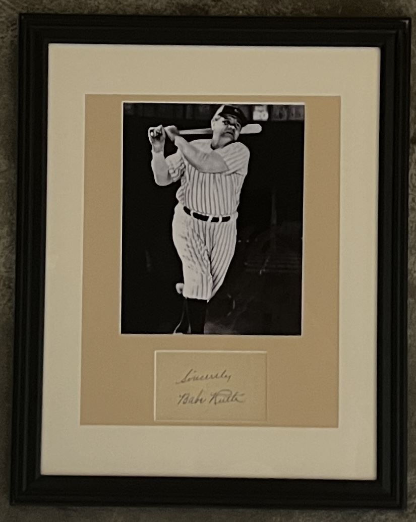 Babe Ruth original signature
