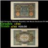 Image 1 : 1920 Germany (Weimar Republic) 100 Marks Banknote P# 69b Grades vf++