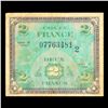 Image 2 : 1944 France WWII Allied Military Currency 2 Francs Note P# 114b Grades vf+