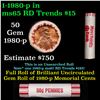 Image 1 : Shotgun Lincoln 1c roll, 1980-p 50 pcs Merchants Bank Wrapper.