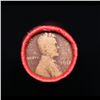 Image 2 : Mixed small cents 1c orig shotgun roll, 1918-p Lincoln Cent, Wheat Cent other end, Nathan's Brandt W