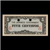 Image 2 : 1942 Philippines (Japanese (JIM) WWII Occupation) 5 Centavos Note P# 103b Grades Select CU