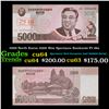 Image 1 : 2008 North Korea 5000 Won Specimen Banknote P# 66s Grades Choice CU