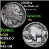 Image 1 : 1920-s Buffalo Nickel 5c Grades f+