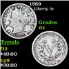 Image 1 : 1889 Liberty Nickel 5c Grades f, fine