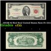 Image 1 : 1953B $2 Red Seal United States Note Fr-1511 Grades vf++