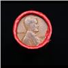 Image 2 : Mixed small cents 1c orig shotgun roll,  Wheat Cent, 1927-p Lincoln Cent other end, Nathan's Brandt 