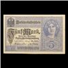Image 2 : 1917 imperial Germany 5 Mark Note P# 56B Grades xf