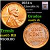 Image 1 : 1931-s Lincoln Cent 1c Graded ms65 rb By SEGS