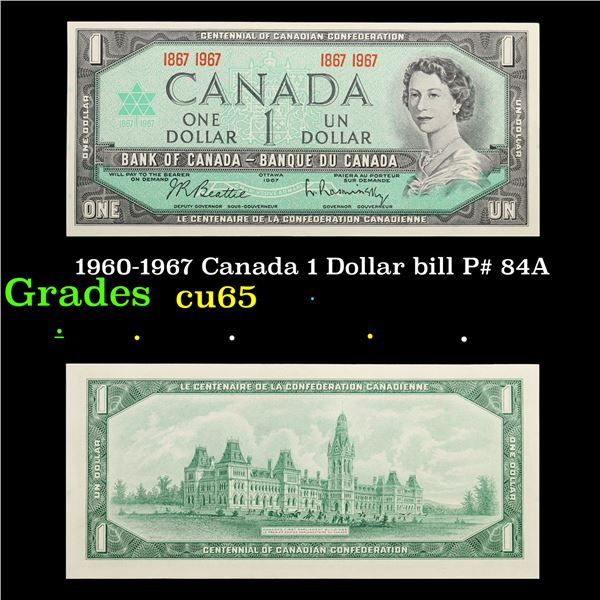 1960-1967 Canada 1 Dollar bill P# 84A Grades Gem CU