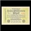 Image 2 : 1923 Weimar Germany 10 Millionen Mark Note P# 106C Grades Choice AU/BU Slider