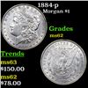 Image 1 : 1884-p Morgan Dollar $1 Grades Select Unc