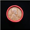 Image 2 : Mixed small cents 1c orig shotgun roll, 1921-p Lincoln Cent, Wheat Cent other end, Nathan's Brandt W