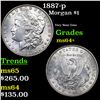 Image 1 : 1887-p Morgan Dollar $1 Grades Choice+ Unc