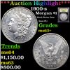 Image 1 : ***Auction Highlight*** 1900-s Morgan Dollar $1 Graded Select+ Unc BY USCG (fc)