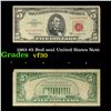 Image 1 : 1963 $5 Red seal United States Note Grades vf++