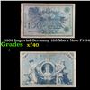 Image 1 : 1908 Imperial Germany 100 Mark Note P# 34 Grades xf