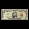 Image 2 : 1963 $5 Red seal United States Note Grades vf++