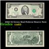 Image 1 : 2003 $2 Green Seal Federal Reseve Note Grades Gem CU