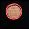 Image 3 : Mixed small cents 1c orig shotgun roll, 1920-p Lincoln Cent, Wheat Cent other end, Nathan's Brandt W