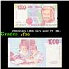 Image 1 : 1990 Italy 1,000 Lire Note P# 114C Grades vf++