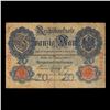 Image 2 : 1908 Imperial Germany 20 Mark Note P# 31 Grades vf+
