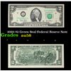 Image 1 : 2003 $2 Green Seal Federal Reseve Note Grades Choice AU/BU Slider