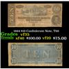 Image 1 : 1864 $10 Confederate Note, T68 Grades vf++