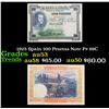 Image 1 : 1925 Spain 100 Pesetas Note P# 69C Grades Select AU