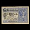 Image 2 : 1917 Imperial Germany 5 mark note P# 56B Grades vf++