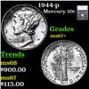 Image 1 : 1944-p Mercury Dime 10c Graded ms67+ By SEGS
