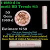 Image 1 : Shotgun Lincoln 1c roll, 1980-d 50 pcs Penny Wrapper.