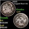 Image 1 : 1835 Capped Bust Dime 10c Grades vg+